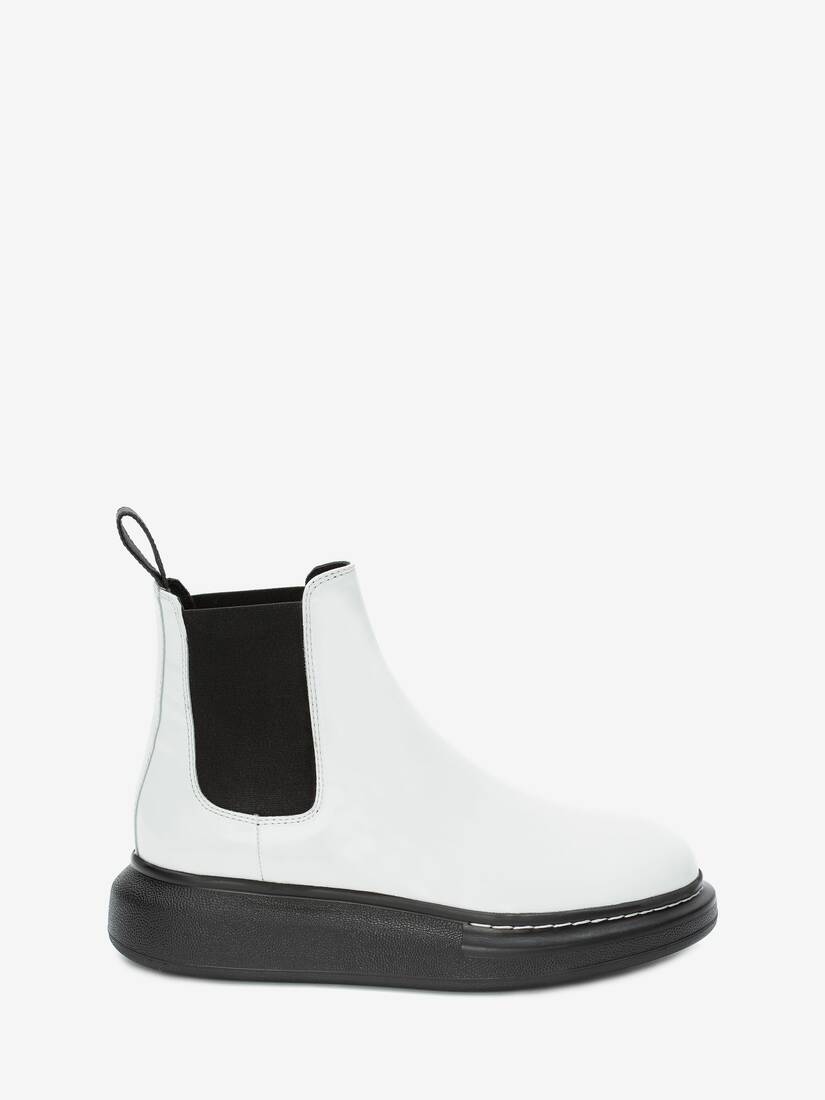 Botas Alexander McQueen Hybrid Chelsea Mujer - Blancos/Negros - Mexico 136-UAQMGT